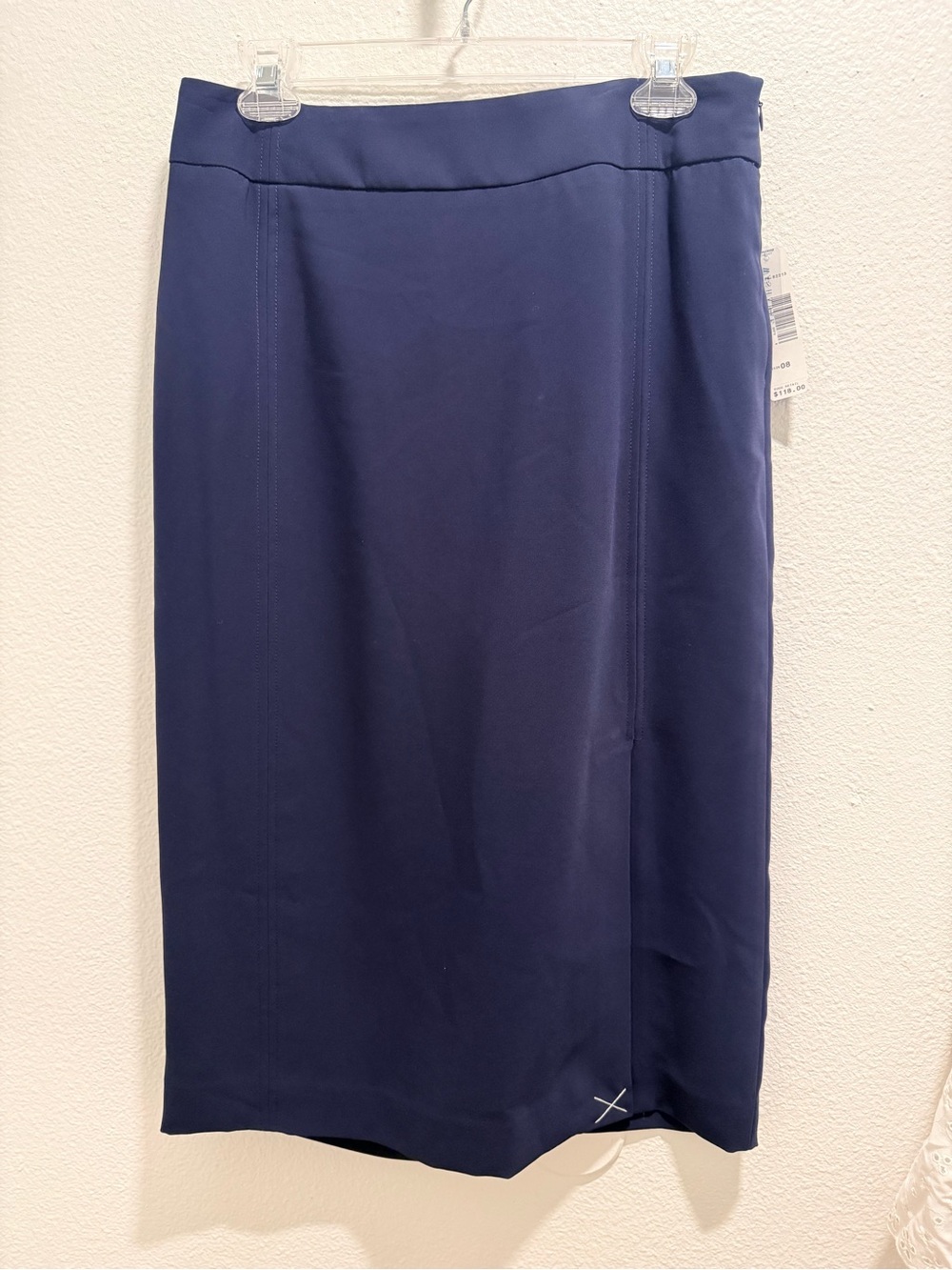 Pendleton Navy Pencil Skirt